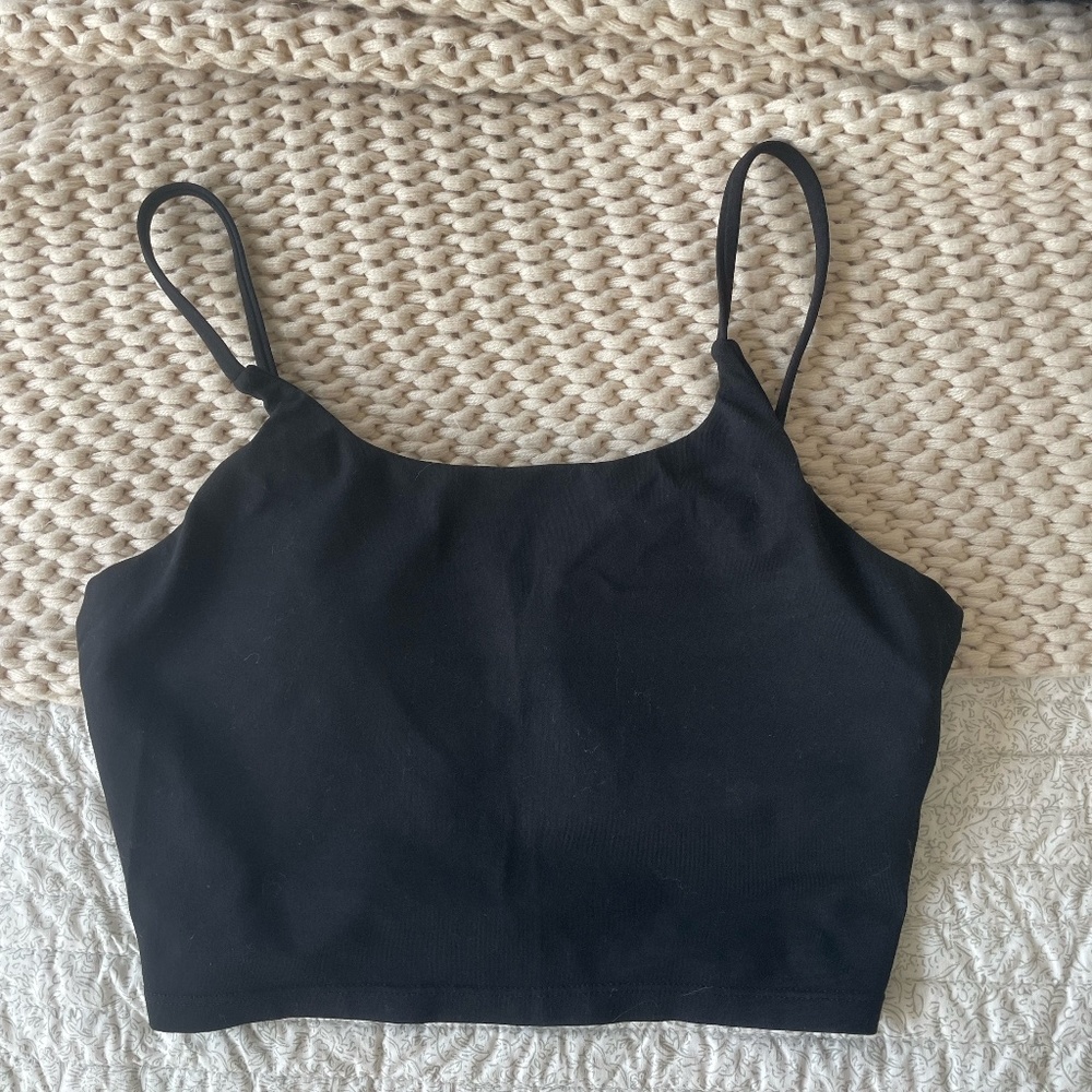Amazon cropped black tank